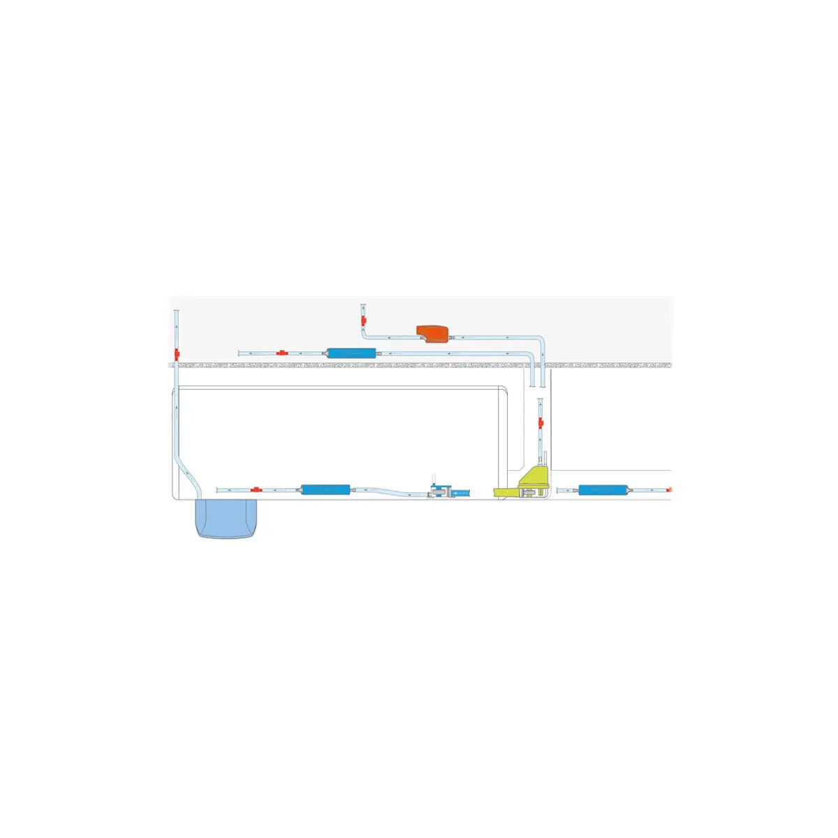 Kondensatpumpe Aspen FP2212 Mini Orange für Klimaanlage