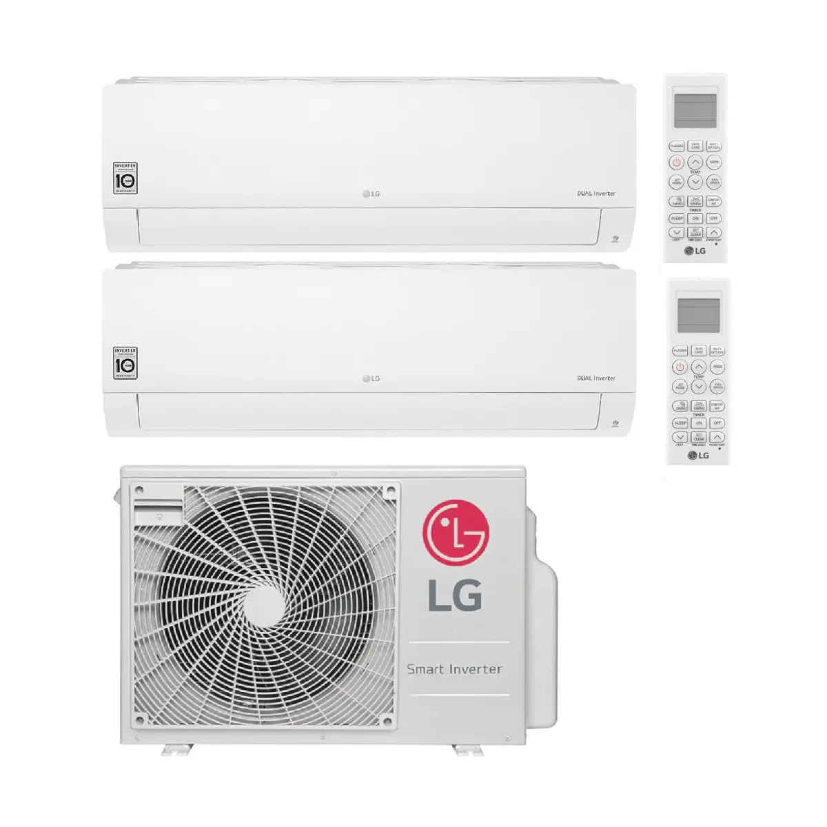 LG Standard 2 DuoSplit Klimaanlage MU3R19 + EZ09CYN 2,5kW + EZ12CYN 3,5 kW Klimagerät für 2 Räume